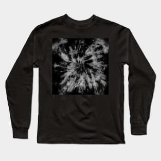 Black and White Inverted Marble Long Sleeve T-Shirt